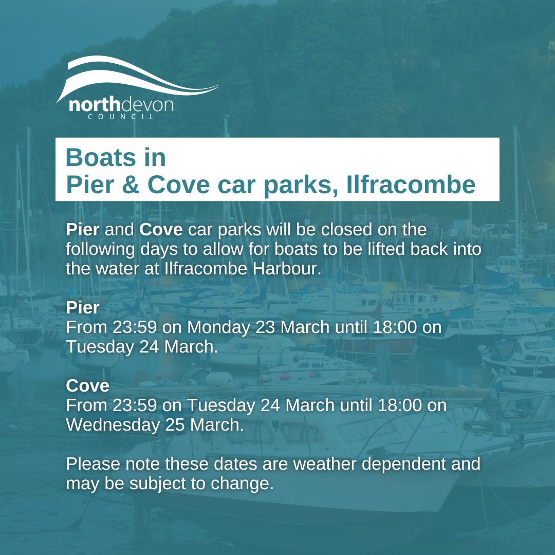 Boats lifted into the harbour