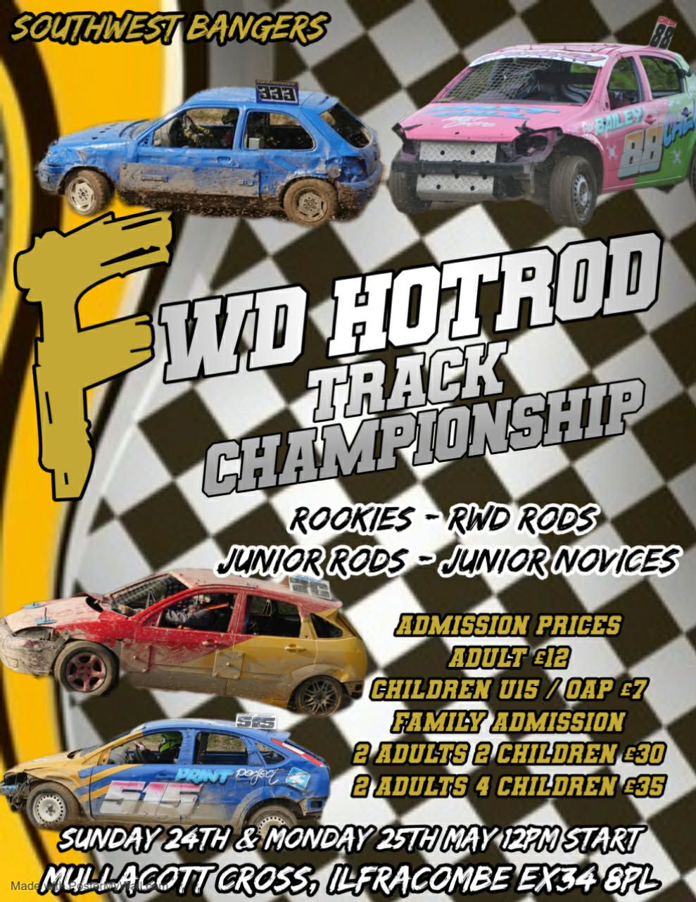 SUNDAY 24TH & MONDAY 25TH MAY 12PM START MULLACOTT CROSS, ILFRACOMBE EX34 8PL