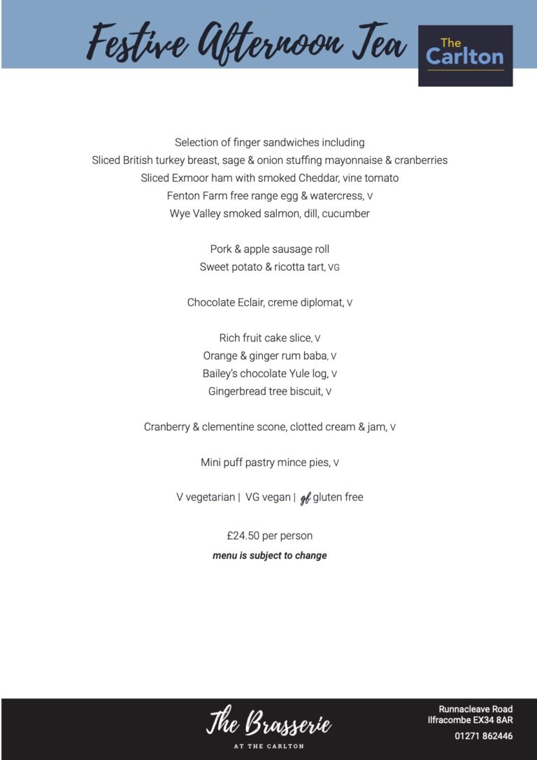 The Carlton Festive afternoon tea