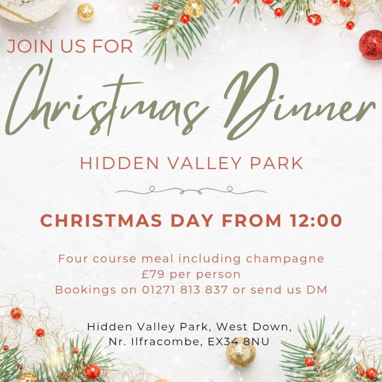 Join Hidden Valley Park for Christmas Day Dinner, from 12:00.
