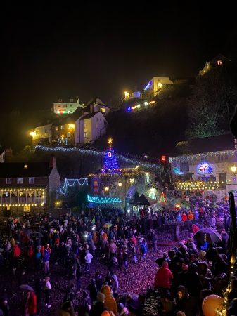 Clovelly -Christmas-Lights